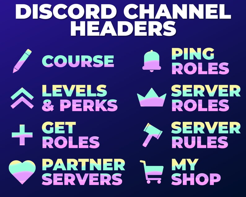Discord Channel Headers Icon Pastel Aesthetic Discord Channel Banners