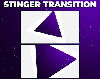 Stream Stinger Übergang - Lila Dreieck - Twitch Übergang - OBS Stinger Übergang