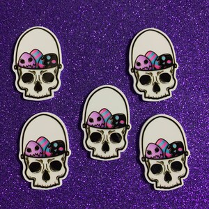 5pc Goth Easter, Punk Rock, Easter Eggs, Planar Flatback, Resin