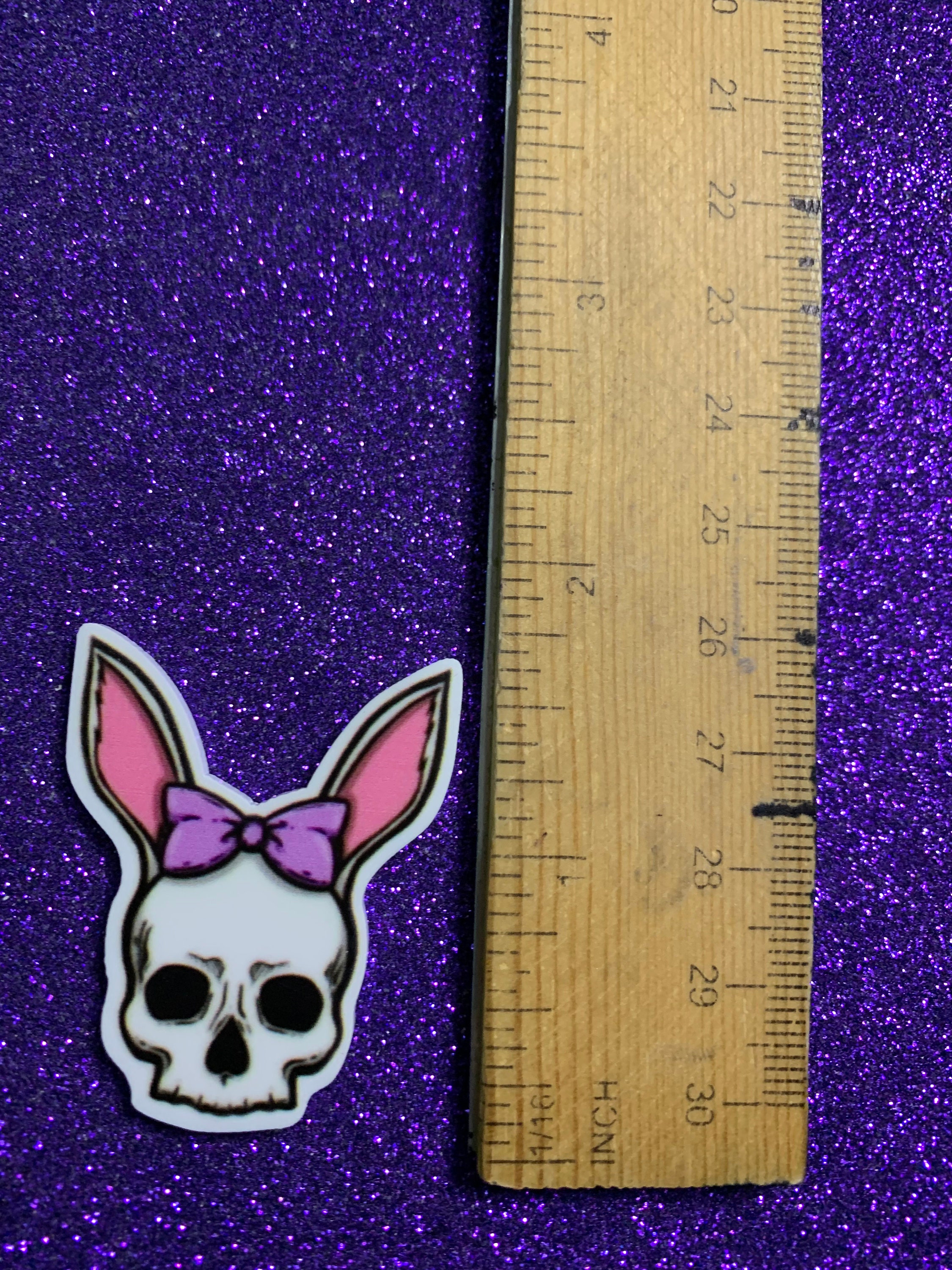 5pc Goth Easter, Punk Rock, R.I.P. Rabbit, Planar Flatback, Resin ...