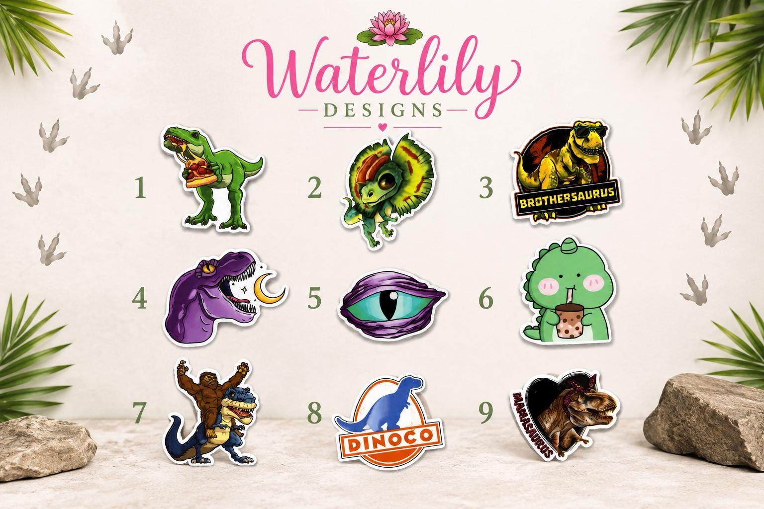 5pc. Dinosaur Planar Resin Flatback, Cabochon, Charm, Dinosaur, Flat…