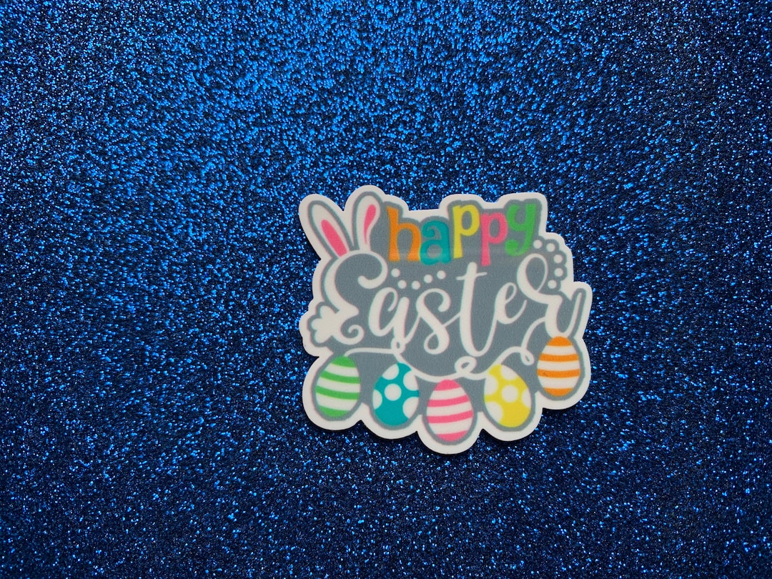 5pc Happy Easter, White Rabbit, Easter Egg, Planar Flatback, Resin ...