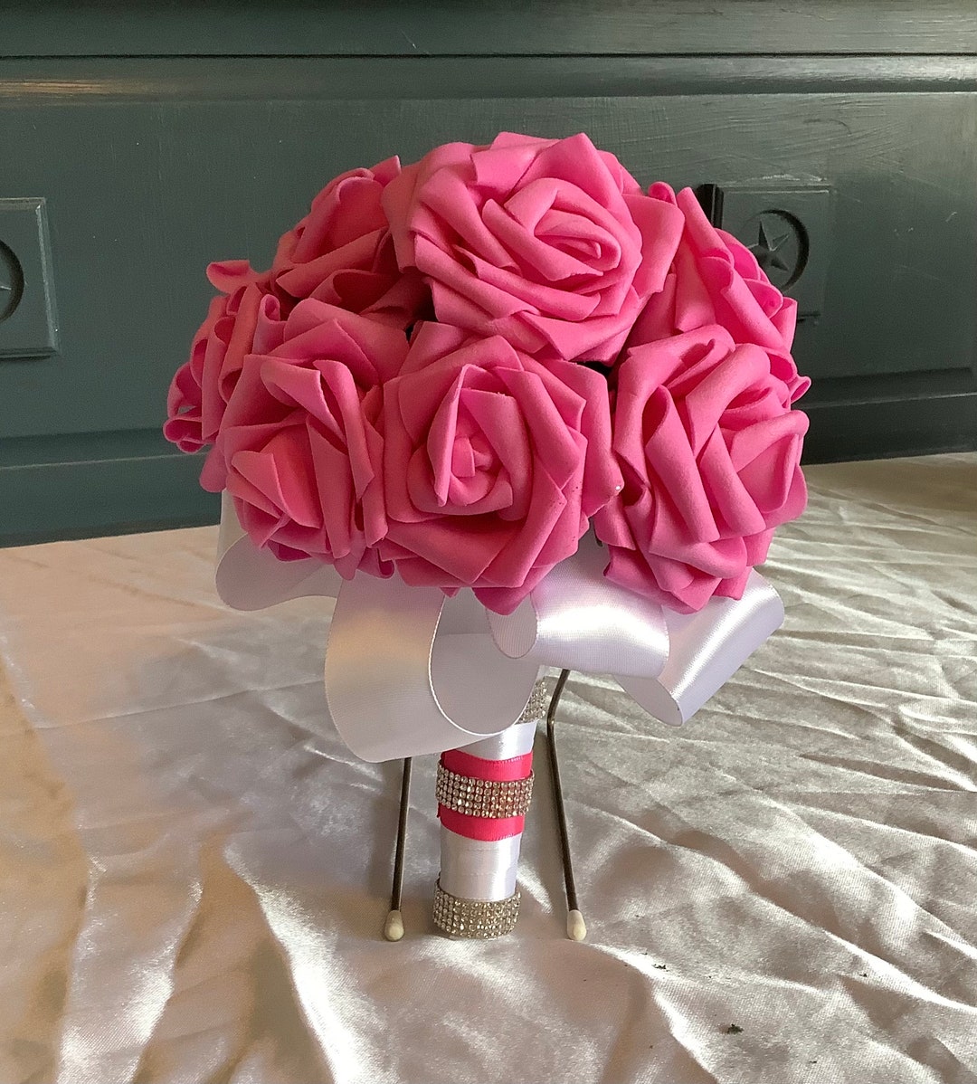 Small Roses Bouquest Small Rose Bridal Bouquet With Real Touch Rosesβ¦you Pick Color - Etsy