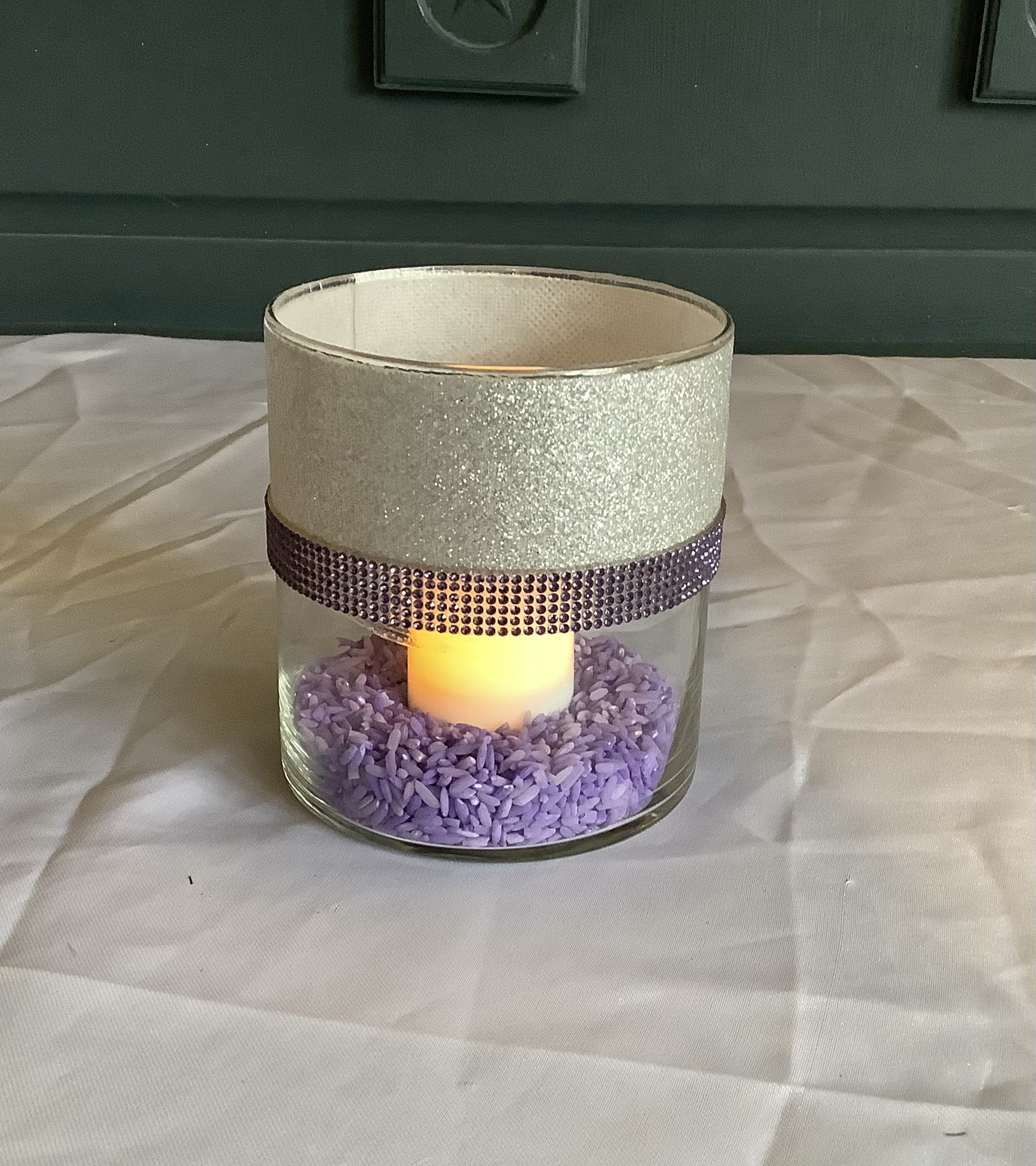 DIY Glitter Candle Holders