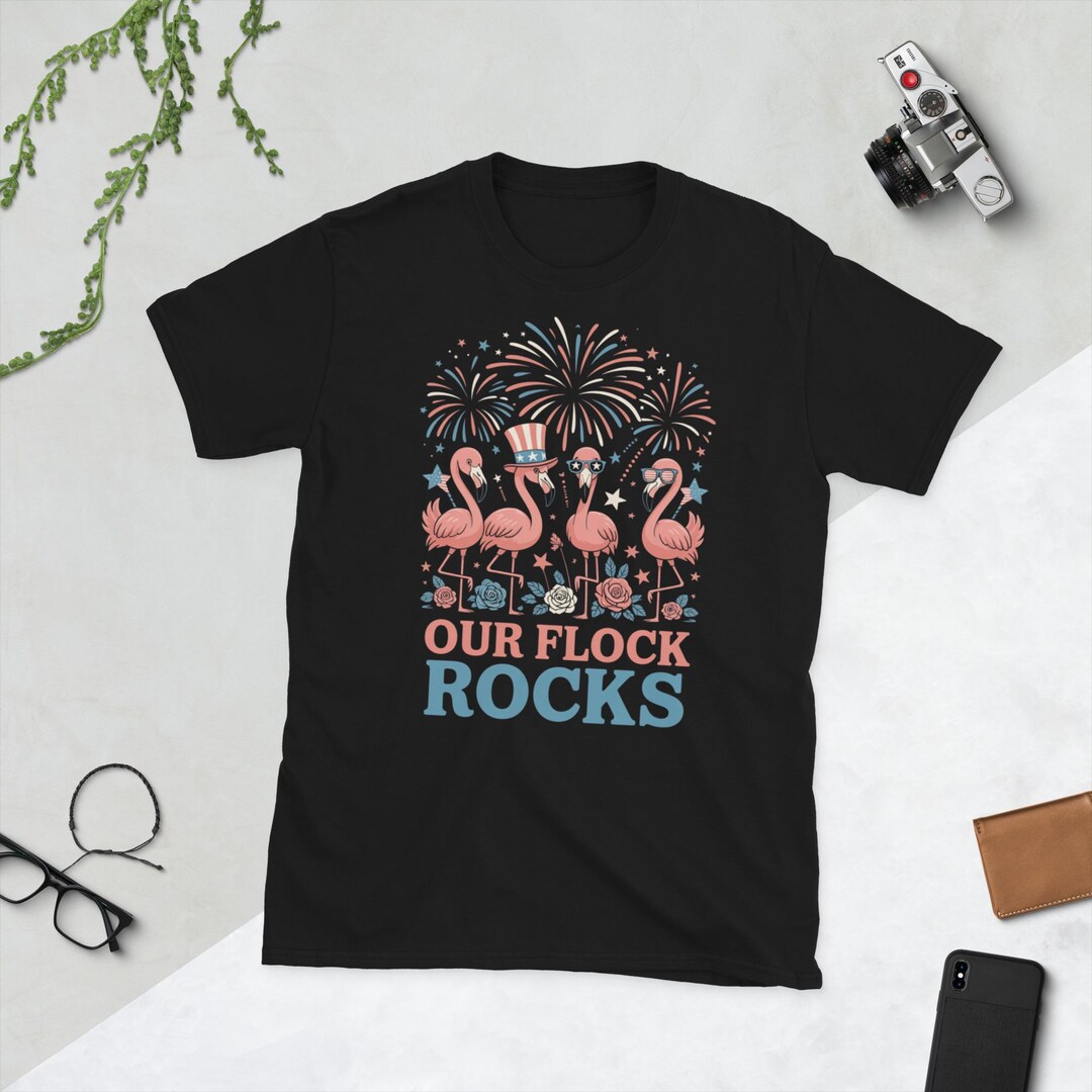 Our Flock Rocks Flamingo Shirt, Flamingo T-shirt, Flamingo Gift, Hello ...