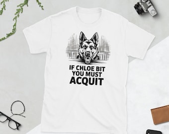 おもしろジャーマンシェパードTシャツ、犬好きへのギフト、法廷ユーモアTシャツ