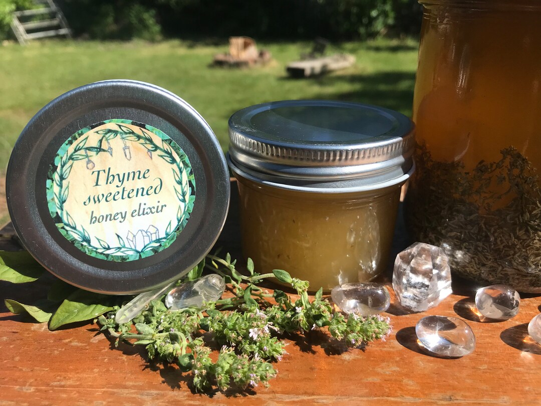 Thyme Sweetened Honey Elixir Etsy