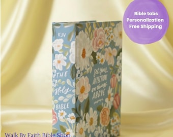Bibbia KJV floreale per prendere appunti: finta pelle rosa personalizzata
