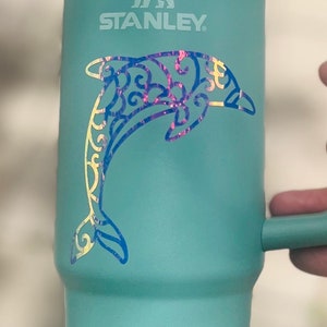 Stanley sticker| Holographic Dolphin Decal | Holographic Dolphin Sticker | Dolphin Car Decal | Dolphin Car Decal | Dolphin Laptop Sticker