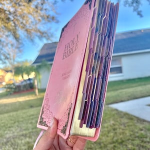 Bibles, religious gifts,pink Bible , personalized Bibles, Gift Bible, Custom Bible, Personalized Bible, Bible with tabs, Bible