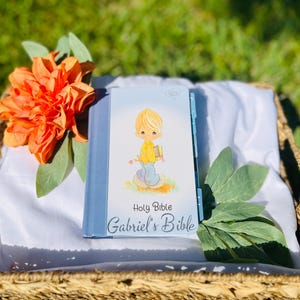 Bibel, Kinderbibel, Kinderbibel, religiöses Geschenk, Bibelgeschenk, Blaue Bibel, christliches Gebet, Babybibel, erste Bibel, Bibeln, Babybibel