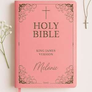 Bible, religious gifts, pink Bible , personalized Bibles, Gift Bible, Custom Bible, Personalized Bible, Bible with tabs, tabs for Bible