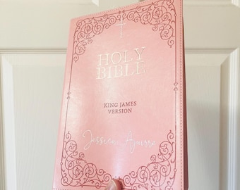 Pink Faux Leather Giant Print Bible, King James Version with Tabs