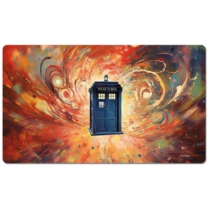 Tardis Swirl | 24x14&quot; Mtg Playmat