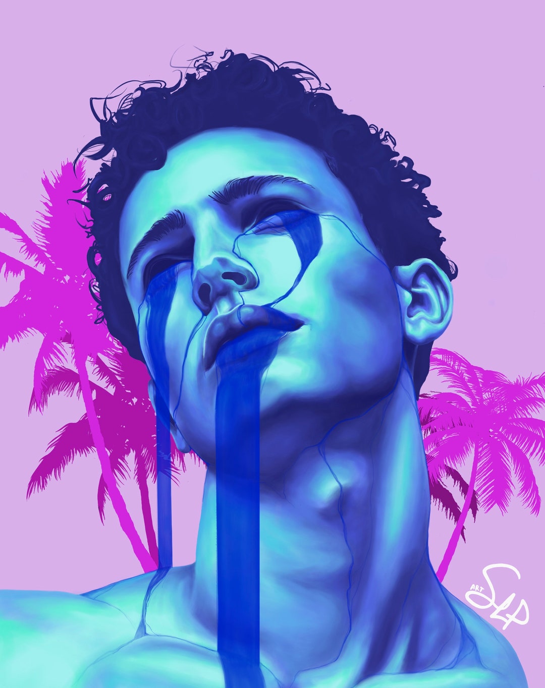 Glass Animals Waterfalls Coming Out Your Mouth Digital Art Etsy