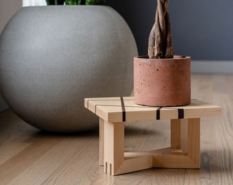 Bonsai stand - “ Walnut lines ” Plant Stand / Wood Riser / Wood Display / Candle Display / Soap Tray / Wooden Tray