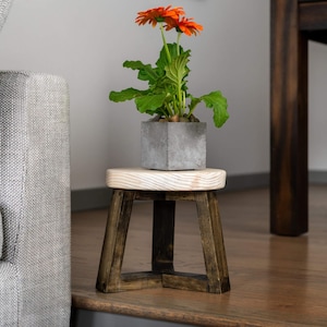 Plant Stand  Rustic Farmhouse tall l Wood Riser l Wood Display l Candle Display l Soap Tray l Wooden Tray