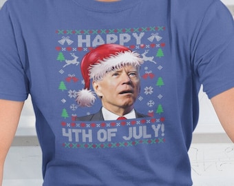Happy Fourth of July / Christmas Confused Alzheimers Joe Biden Dank Meme Quote Shirt Out of Pocket Humor Funny Y2k Trendy Unisex Gift