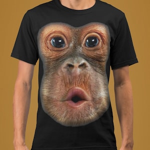 Monkey Belly Shirt / Costume Shirt Out of Pocket Humor T-shirt Funny Saying Edgy Joke Y2k Trendy Halloween Viral Gift for Him