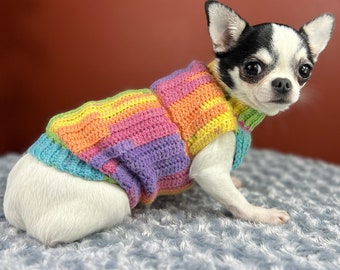 Hand Knit Sweater for 3-4 pound dog