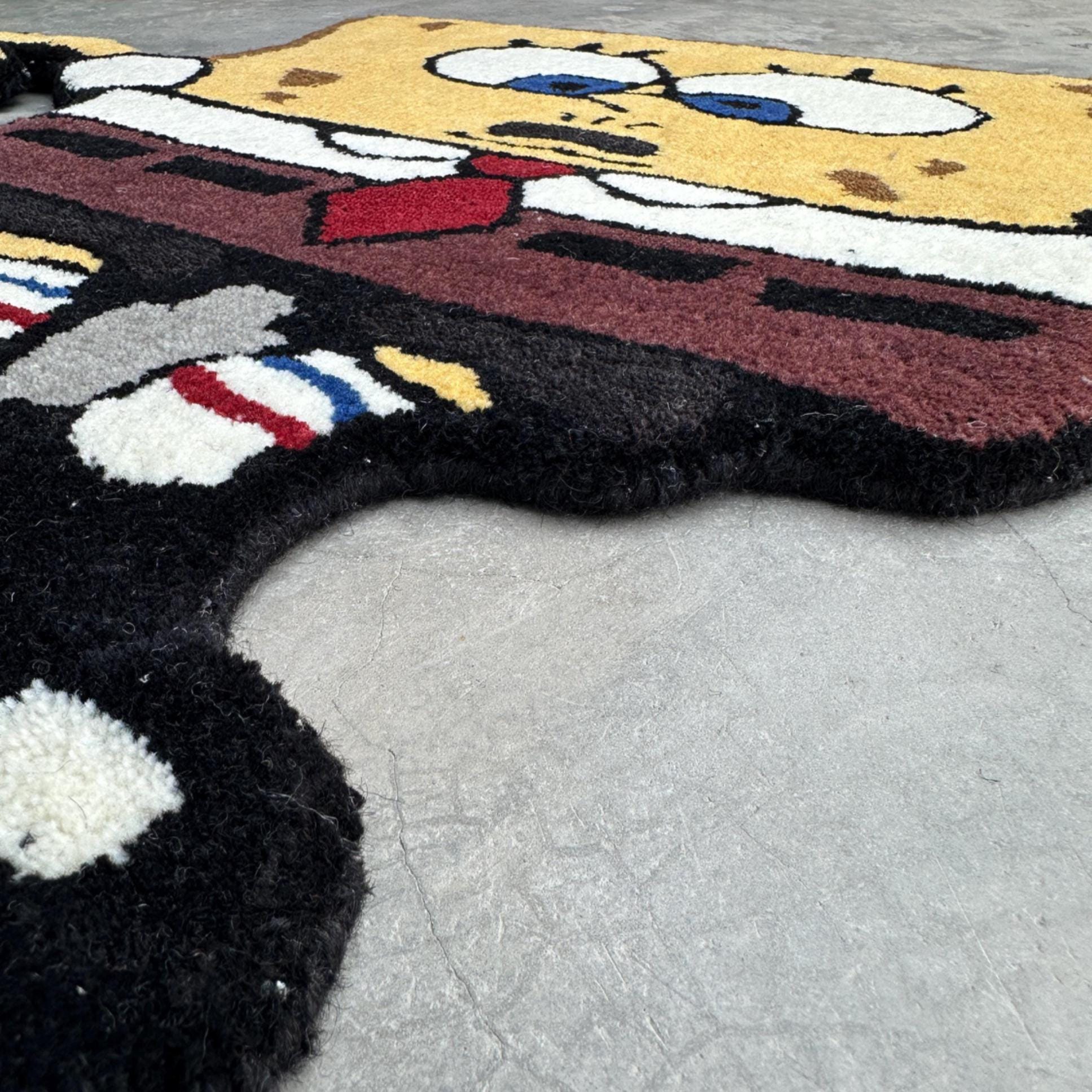 Spongebob Window Rug Hand-tufted Wool Spongebob Rug β Fun Cartoon Kids Playmat - Etsy