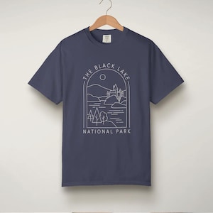 Black Lake National Park Comfort Colors Garment-Dyed Graphic T-shirt