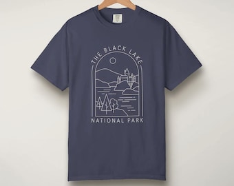 Black Lake National Park Comfort Colors Garment-Dyed Graphic T-shirt