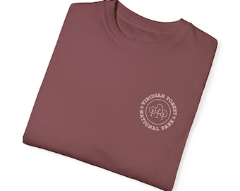 Viridian Forest National Park Comfort Colors Garment-Dyed Chest Emblem T-shirt
