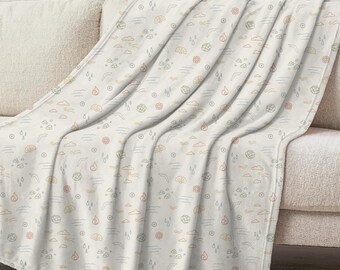 Adventures of the Gaang- Cozy Velveteen Plush Throw Blanket, Four Elements Blanket