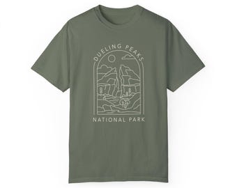Dueling Peaks National Park Comfort Colors Garment-Dyed Graphic T-shirt