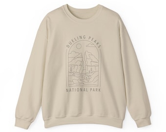 Dueling Peaks National Park Graphic Crewneck Sweatshirt