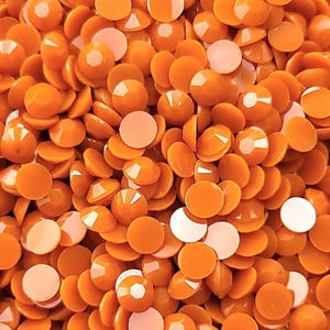 Pumpkin Opaque Jelly Non-Hot Fix Resin Rhinestones, Round Flatback  3mm 4mm 5mm, Embellishments, DIY Bling Tumbler Crafts & Nail Art