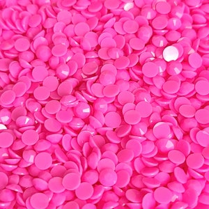 Hot Pink Resin Rhinestones: Flatback Jelly Embellishments, 3-5mm