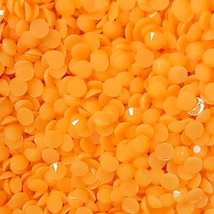 Orange Resin Rhinestones: Opaque Flatback DIY Embellishments (3mm 4mm 5mm)