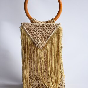 Bolso Rectángulo de Moda con Asa de Aro - Iraca Palm Purse