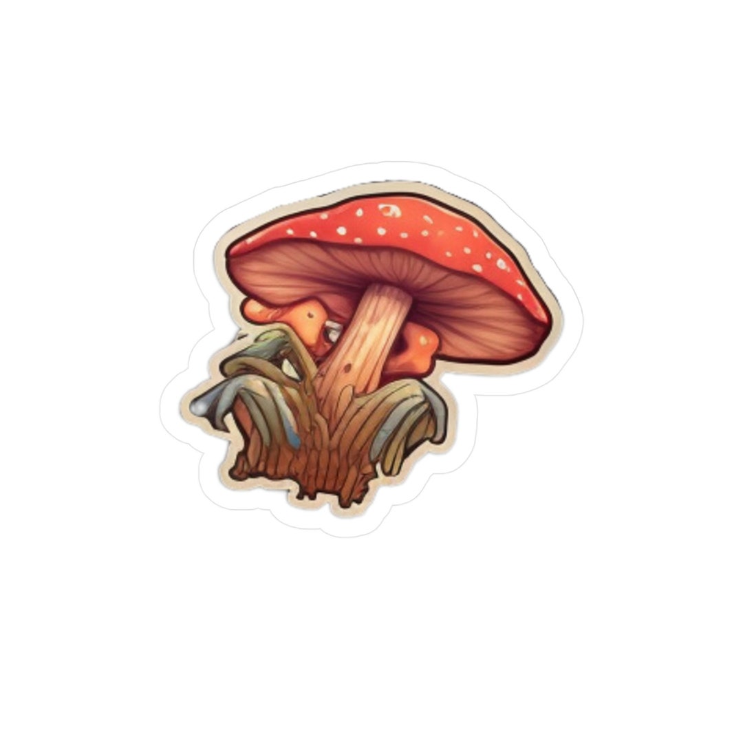 Red Mushroom Vinyl Decals Etsy