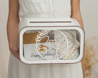 Personalized Wedding Card Box | Rustic Wedding Decor | Custom Name Wedding Card Box | Marriage Card Box | Wedding Advice Box, Wedding Decor