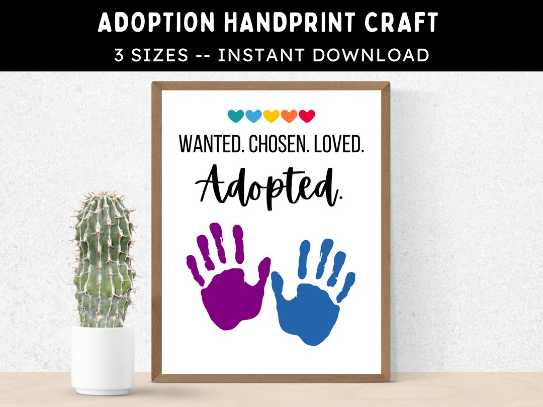 Adoption Handprint Craft Adoption DIY Gift Adoption Day Keepsake Il 1080xN.5447004971 Fdaw