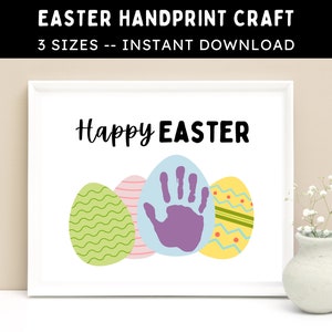 "Osterei Handabdruck Handwerk -- Druckbare ""Osterei"" für Kinder, Kleinkinder & Babys - Sofortiger Download."