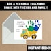 Grandpa Handprint Craft Construction Truck Handprint Printable DIY ...