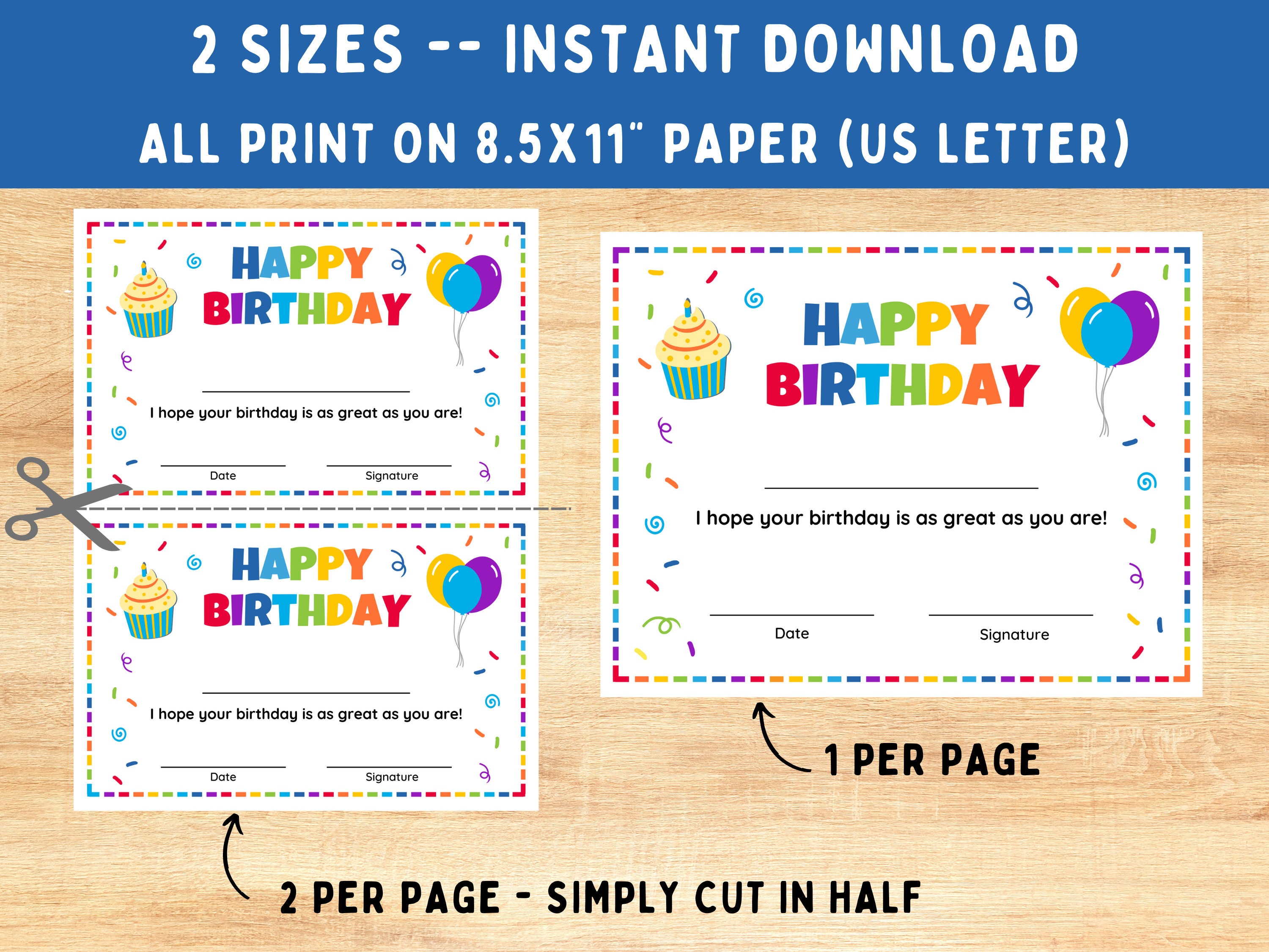 Printable Birthday Certificate Student Birthday Certificate School Printable Birthday Certificate Student Birthday Certificate School