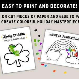 St. Patrick's Day Paper Crafts -- Printable Cut & Glue Art Activity for ...