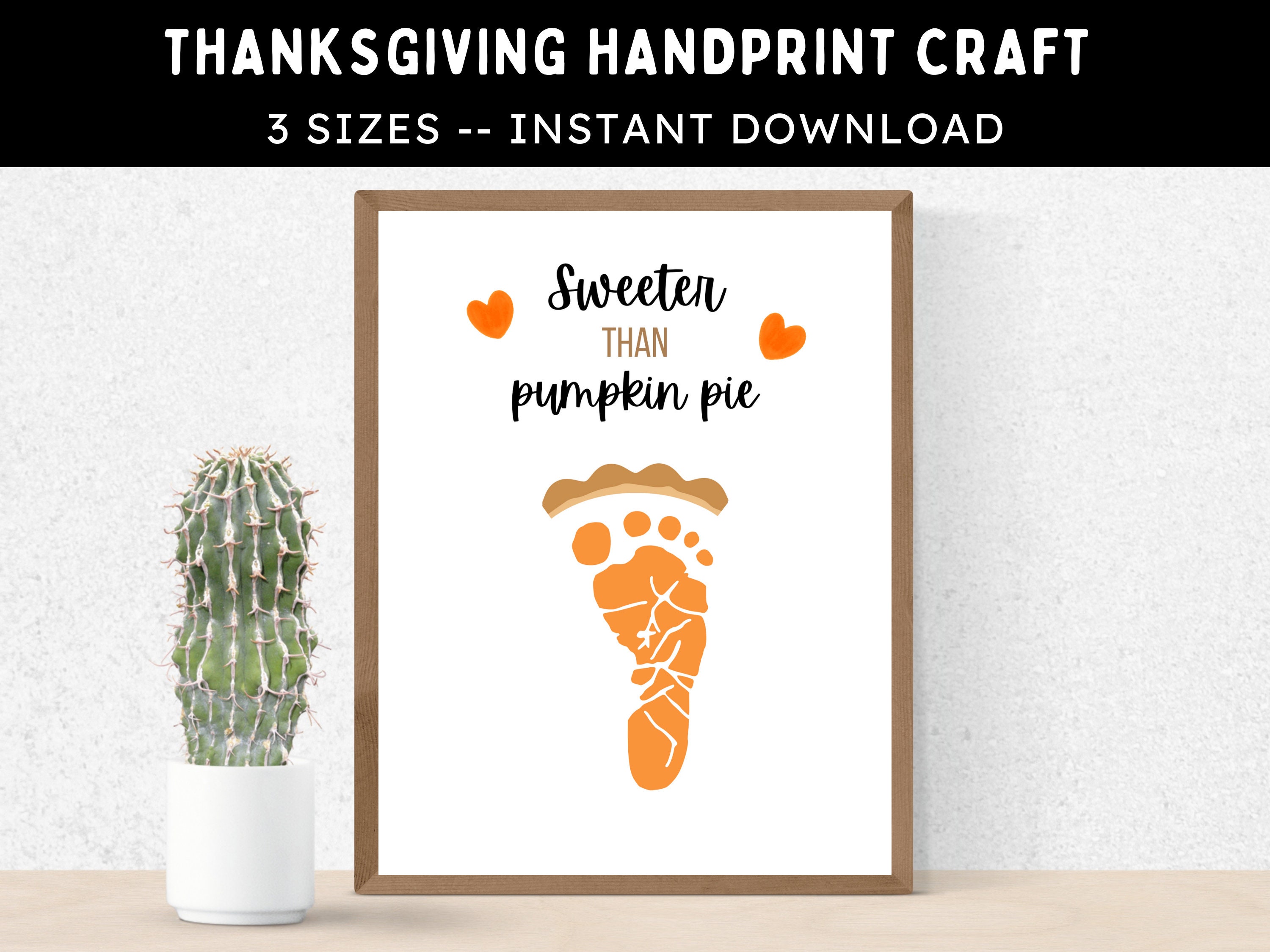 Happy Thanksgiving - turkey - feathers - handprint Art - Keepsake
