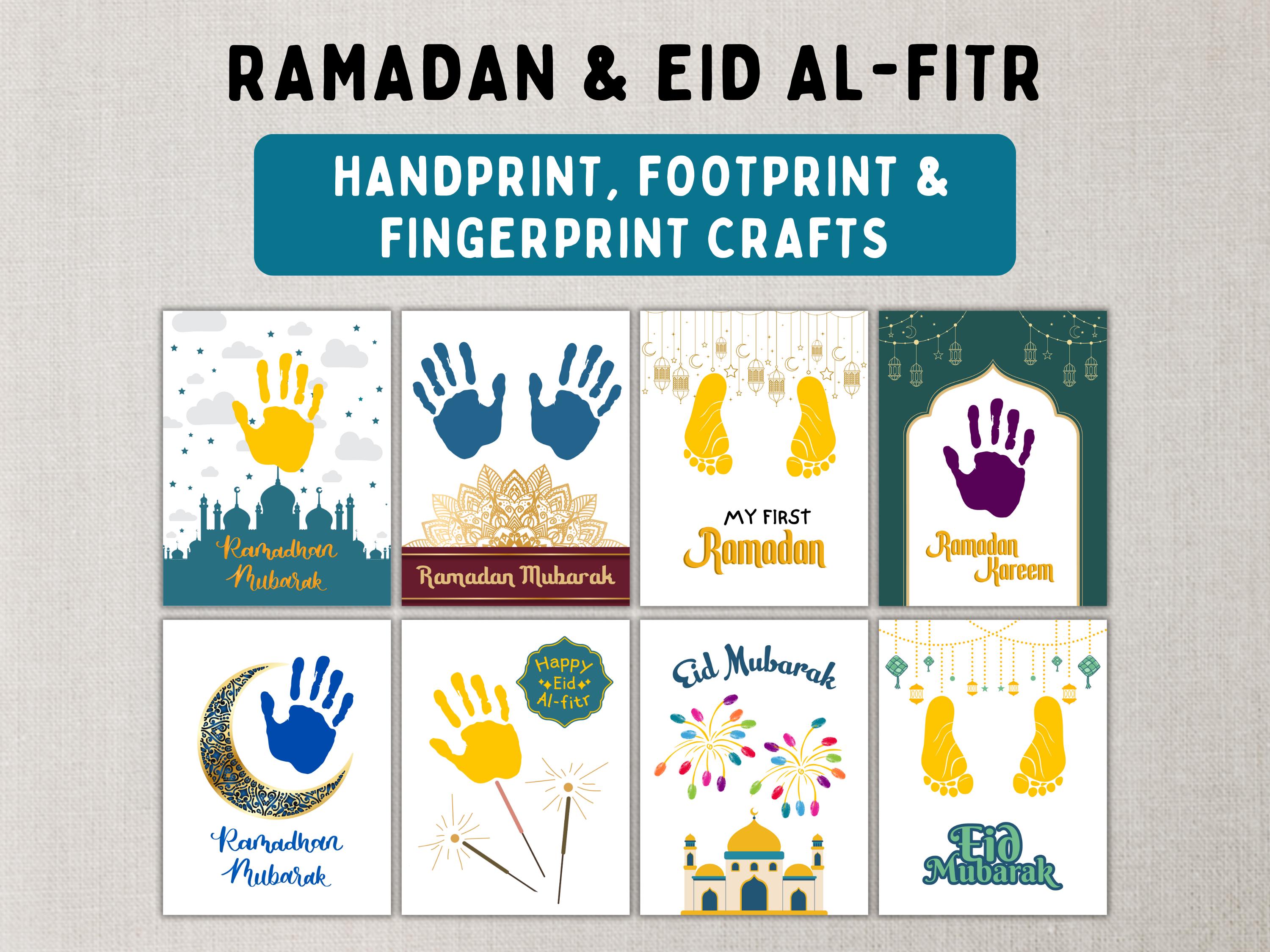 Ramadan and Eid al-Fitr Handprint & Footprint Craft Bundle -…