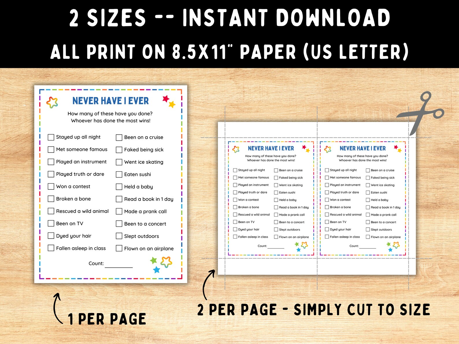 Kids Party Games Printable Sleepover Games for Boys or Girls - Etsy