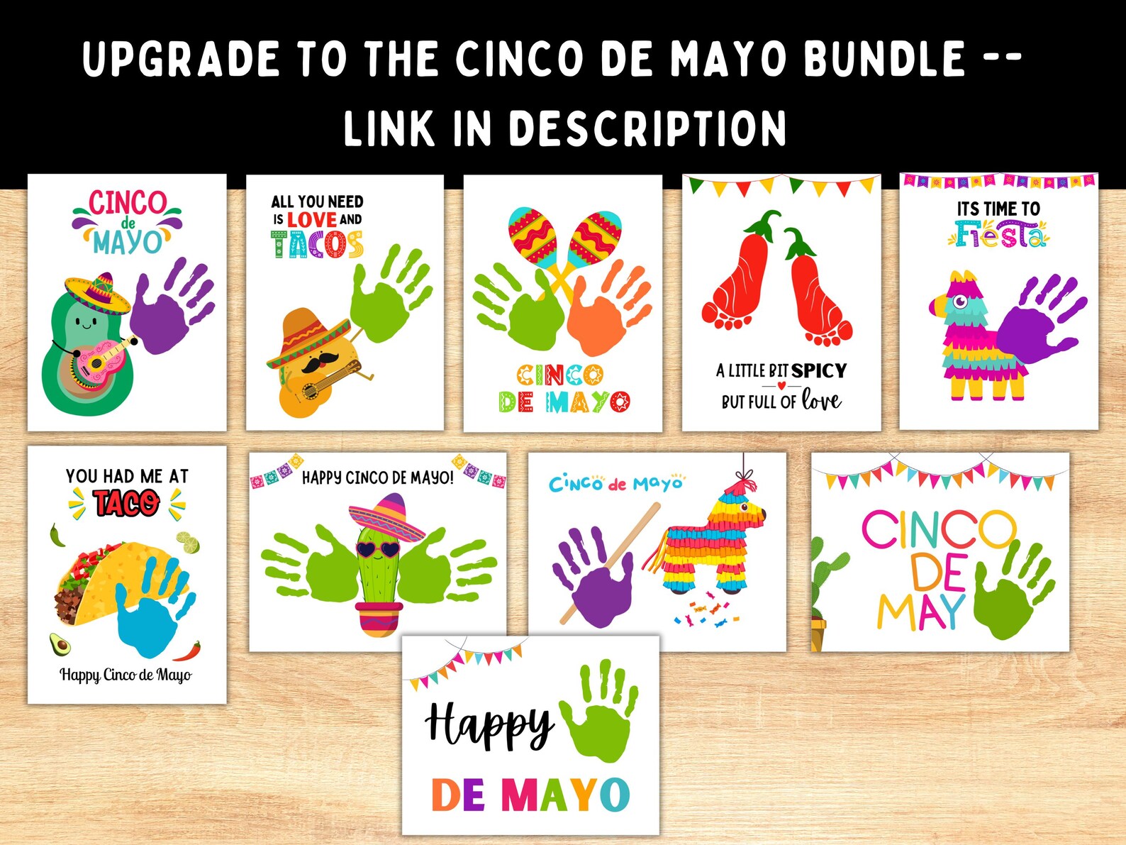 Happy Cinco De Mayo Handprint Craft -- Printable DIY Art Activity for ...