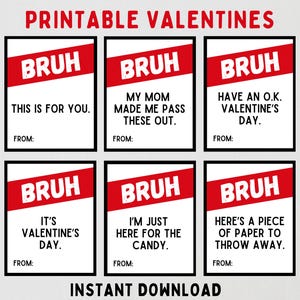 Tarjetas de San Valentín divertidas para niños, adolescentes, preadolescentes y niños pequeños: tarjetas divertidas para el día de San Valentín para compartir en la escuela o en el aula. Descarga instantánea.
