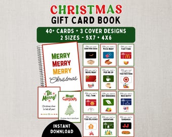 Christmas Gift Card Book - Printable Christmas Gift Card Holder for Teens, College Students, & Adults - Instant Download