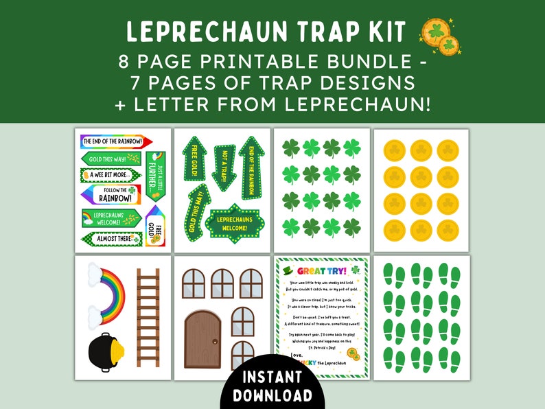 Leprechaun Trap Kit Printable Easy DIY Leprechaun Trap Letter From ...