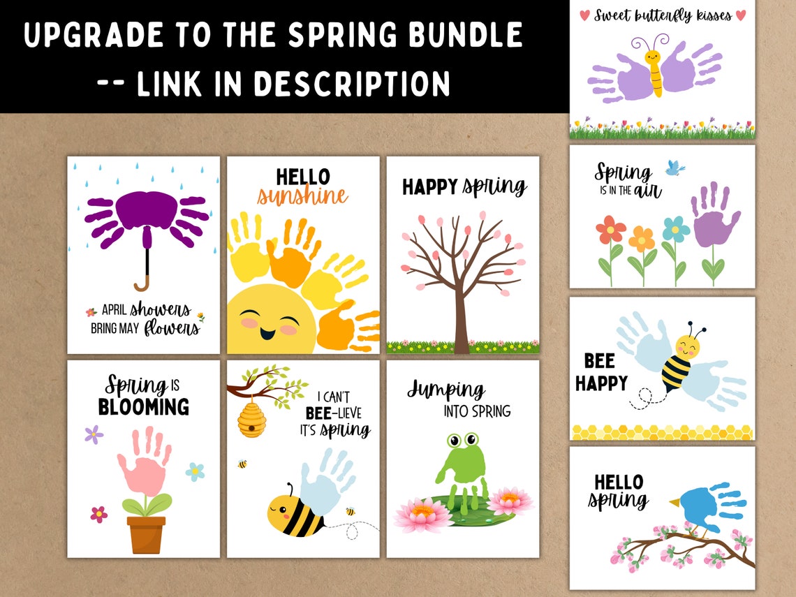 Spring April Showers Handprint Craft Printable DIY Spring Craft ...